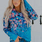Floral V-Neck Long Sleeve Top