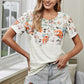 Floral Striped Round Neck T-Shirt
