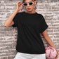 Round Neck Cuffed Sleeve T-Shirt