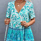 Bohemian Tie Front Peplum Top