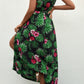 Botanical Print Sleeveless Split Maxi Dress