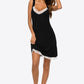 Contrast Lace Trim Plunge Night Dress