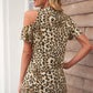 Leopard Cutout T-Shirt