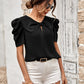 Puff Sleeve Gathered Detail Blouse