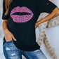 Leopard Lip Distressed T-Shirt