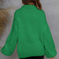Half-Zip Lantern Sleeve Sweater
