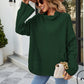 Curved Hem Turtleneck Sweater