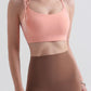 Cutout Racerback Scoop Neck Sports Bra
