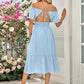 Off-Shoulder Tied Cutout Dress