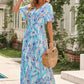 Multicolored V-Neck Maxi Dress