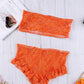 Lace Tube Top and Frill Trim Panty Lingerie Set