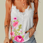 Floral Scalloped Lace Detail Cami