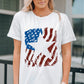 US Flag Graphic Round Neck Tee