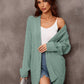 Warm Fall Mixed Knit Open Front Longline Cardigan