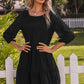Swiss Solid Dot Ruffle Hem Dress