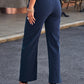 Drawstring Elastic Waist Pants with Pockets