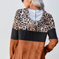 Leopard Color Block Hoodie