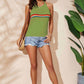 Rainbow Stripe Halter Neck Knit Tank