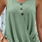 Decorative Button Hem Detail Eyelet Tank