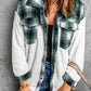 Plaid Snap Front Fleece Shacket