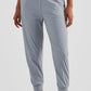 Elastic Waist Cropped Joggers with Side Pockets