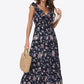 Floral Ruffle Shoulder Tied Maxi Dress