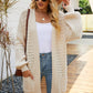 Dropped Shoulder Longline Cardigan with Pockets