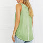 Zenana Comfy Vibes Washed Sleeveless Top in Ash Olive