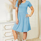 Ninexis Full Size Short Sleeve Dress with Pockets