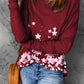 Floral Round Neck Thumbhole Sleeve Top