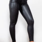 Full Size PU Leather Zip Detail Leggings