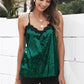Sequin Lace Trim Racerback Cami