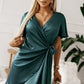 Tied Flutter Sleeve Dress