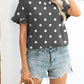 Camouflage Flounce Sleeve Tee Shirt