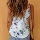 Printed V-Neck Adjustable Strap Cami Top