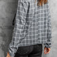 Plaid Double-Breasted Flap Pocket Blazer