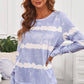 Tie-dyed Stripes Long Sleeve Shorts Lounge Set