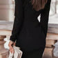 Puff Sleeve Surplice Neck Tulip Hem Dress