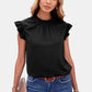 Ruffle Mock Neck Sleeveless Top