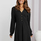 Johnny Collar Half Button Waffle Knit Dress