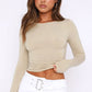 Round Neck Long-Sleeve Top
