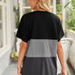 Color Block Pocket Round Neck Tee Dress