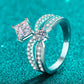 925 Sterling Silver Moissanite Crown Ring