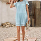 Ruffle Collar Flutter Sleeve Dress