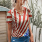 Star and Stripes V-Neck Tee
