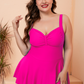 Full Size Gathered Detail Swim Dress