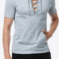 Lace-Up Short Sleeve Hoodie