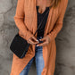 Ribbed Open Front Cardigan