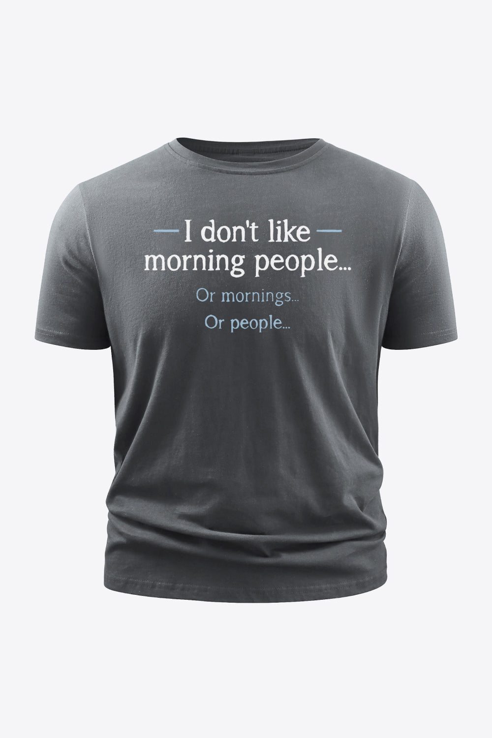 Slogan Graphic Round Neck Short Sleeve Tee