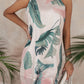 Peony Print Sleeveless Dress